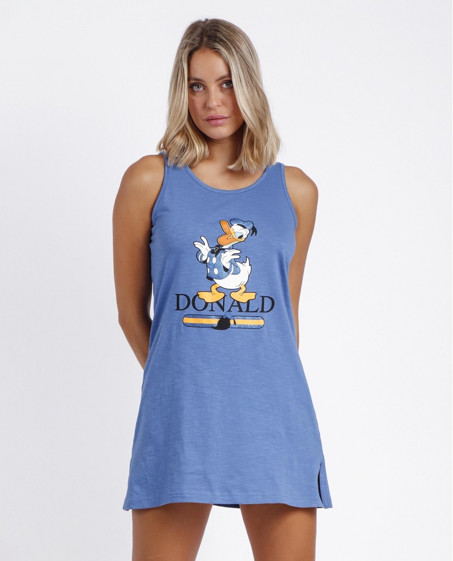 DISNEY Camisola Sin Mangas Donald Fashion para Mujer AZUL