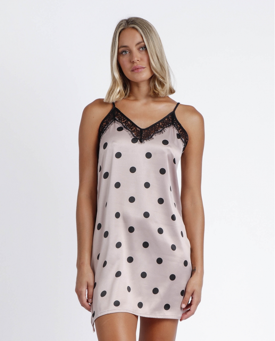 ADMAS CLASSIC Camisola Tirantes Elegant Dots para Mujer PIEDRA