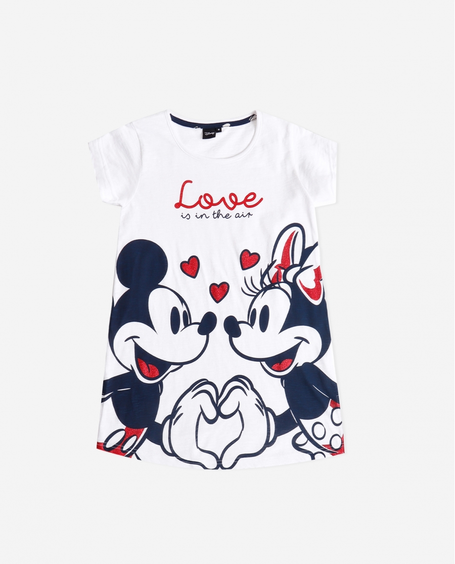 DISNEY Camisola Manga Corta Love is in the Air para Niña BLANCO