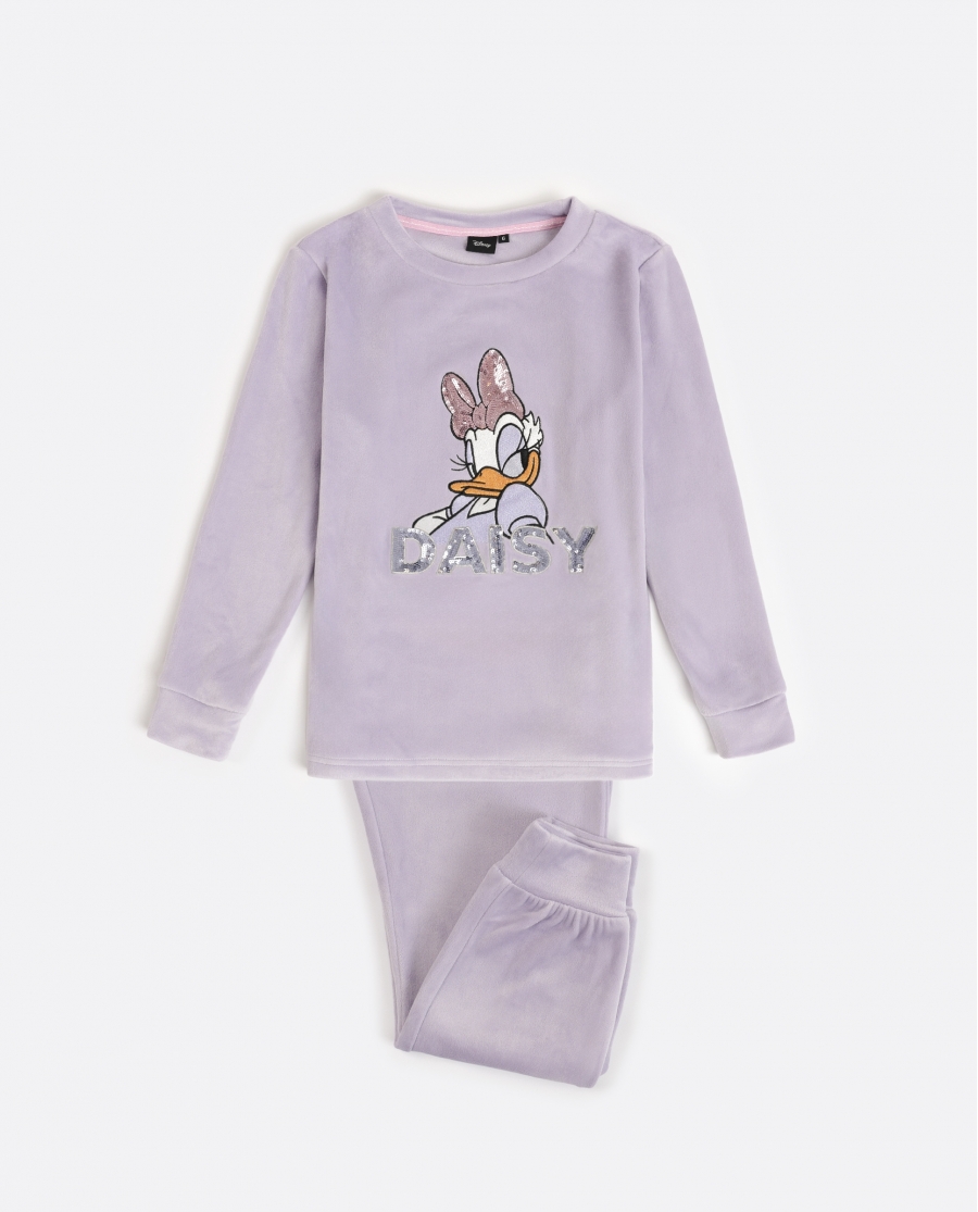 DISNEY Pijama Calentito Manga Larga Daisy Sweet para Niña MALVA