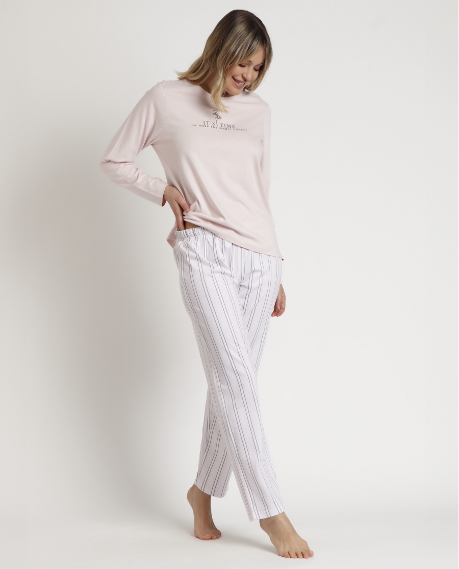 ADMAS CLASSIC Pijama Manga Larga Magic Time para Mujer PETALO