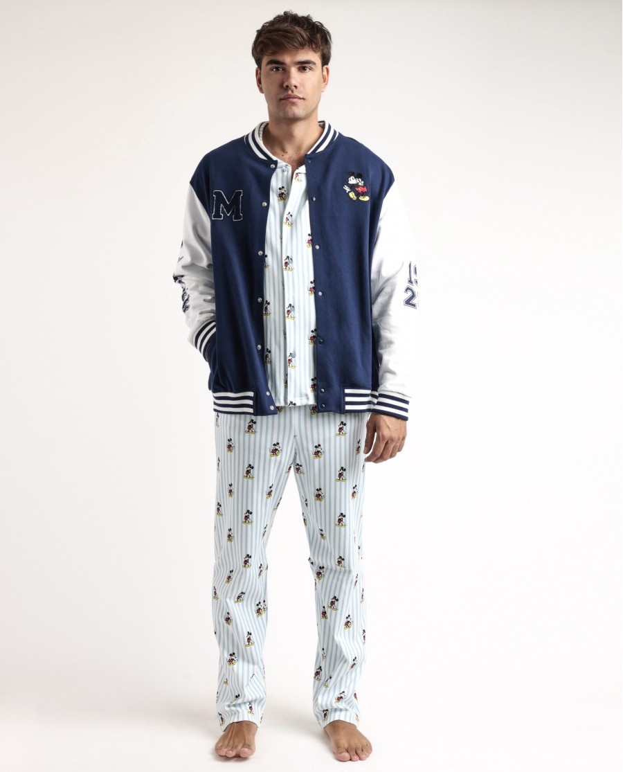 DISNEY Chaqueta Manga Larga Calentita Mickey New York para Hombre AZUL