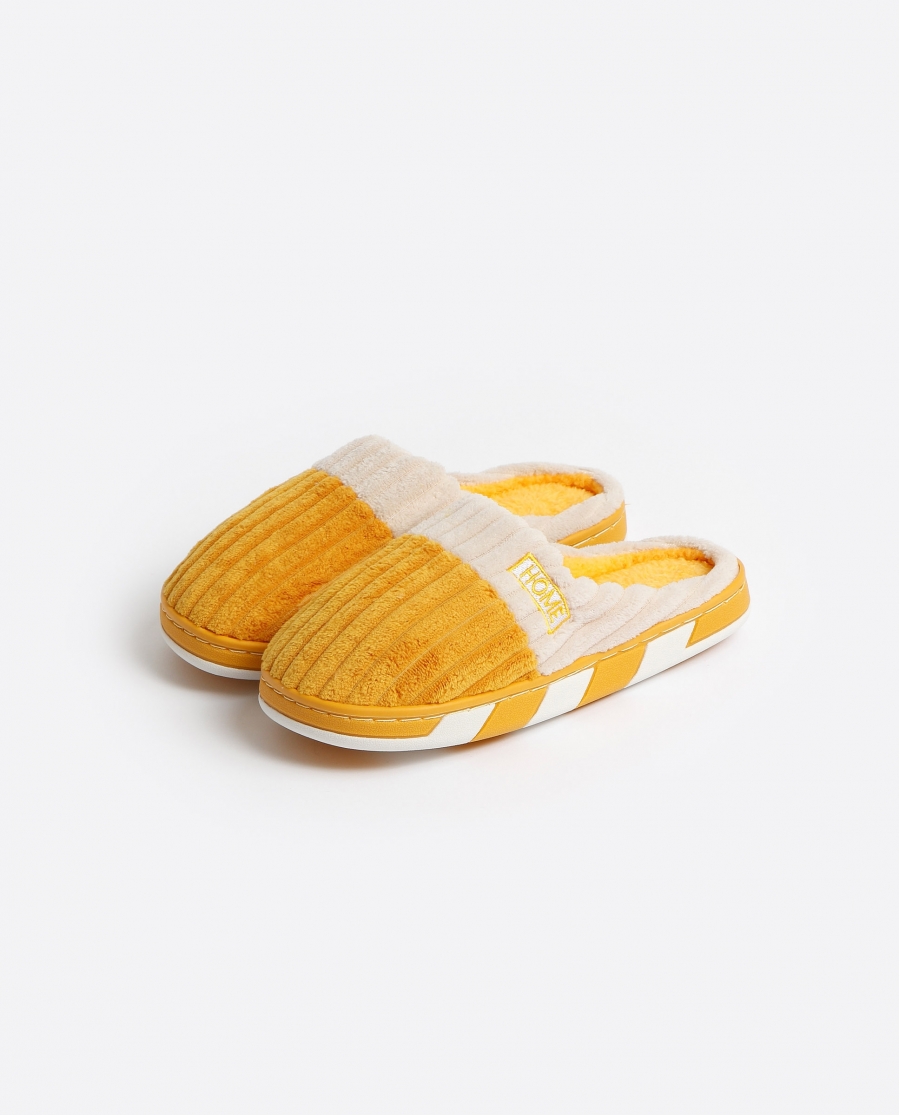 ADMAS Zapatillas De Estar Por Casa Bicolor Home para Mujer AMARILLO