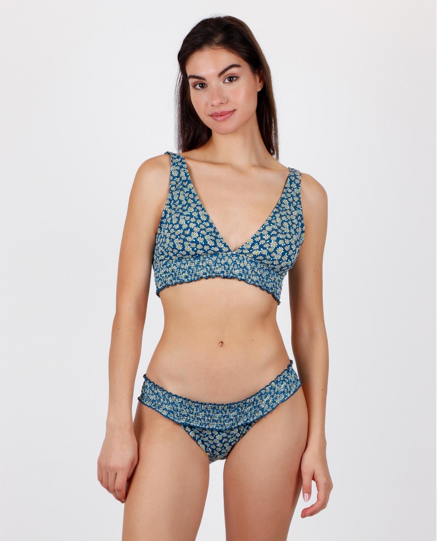 ADMAS Bikini Top Daisy para Mujer AZUL