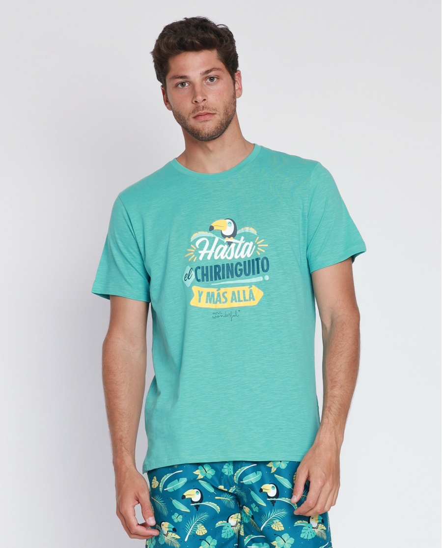 MR WONDERFUL Camiseta Tucan para Hombre TURQUESA