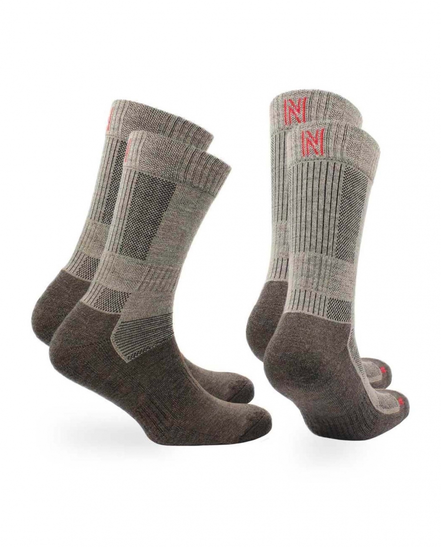 NORFOLK Calcetines montaña - outdoor Leonardo ( 2 pares ) GREY