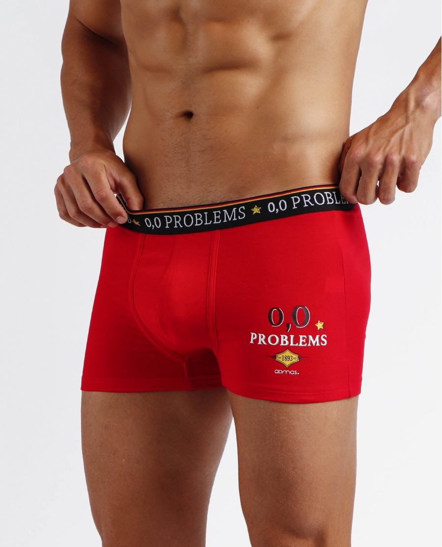 ADMAS Calzoncillo/Bóxer 0,0 Problems Caja Metal Regalo para Hombre ROJO