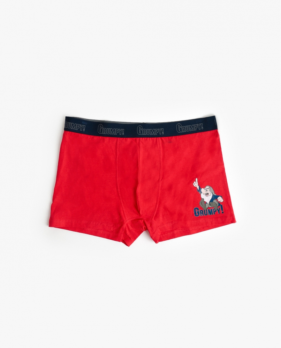 DISNEY Calzoncillo/Boxer Grumpy para Hombre, (Caja 12 unidades) ROJO