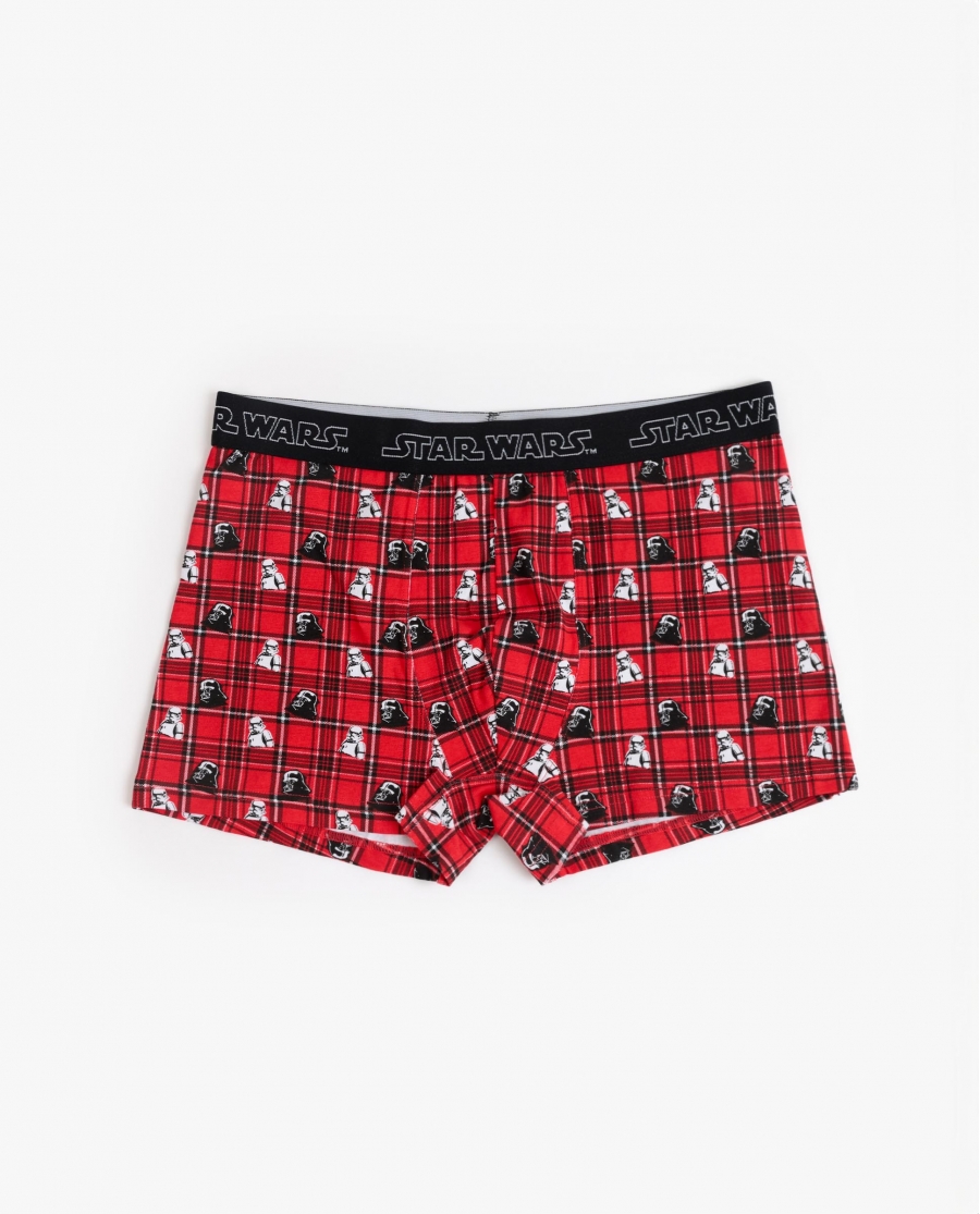 STAR WARS Calzoncillo/Boxer Punk Christmas Caja Regalo para Hombre, (Caja 12 unidades) ROJO