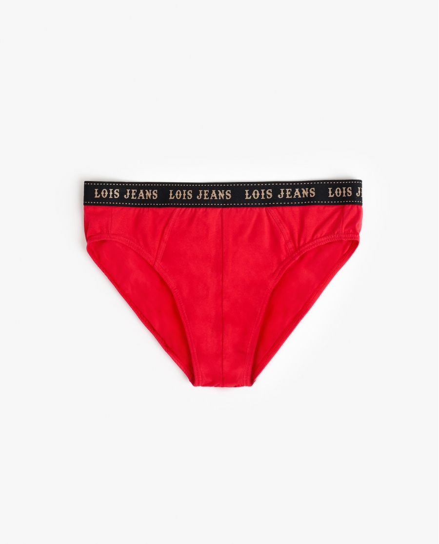 LOIS Calzoncillo/Slip Moto para Hombre, (Caja 12 unidades) ROJO