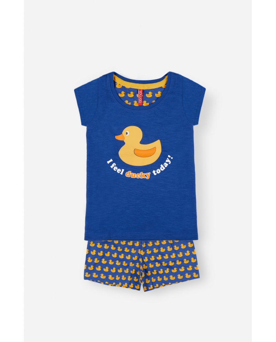 DIVER BY ADMAS Pijama Manga Corta Ducky para Niña AZUL