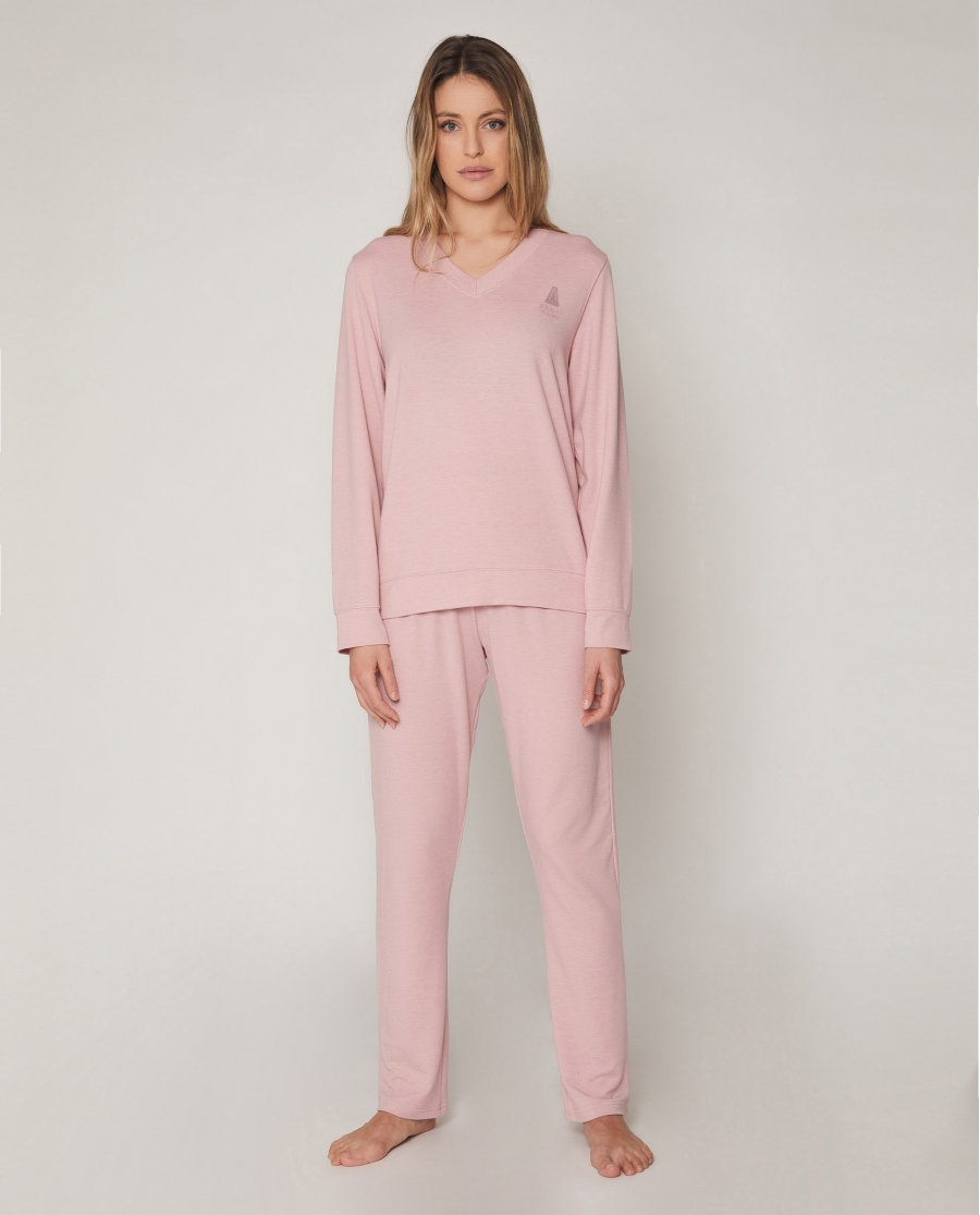 ADMAS HOME Pijama Manga Larga Make it Happen para Mujer ROSA PALO