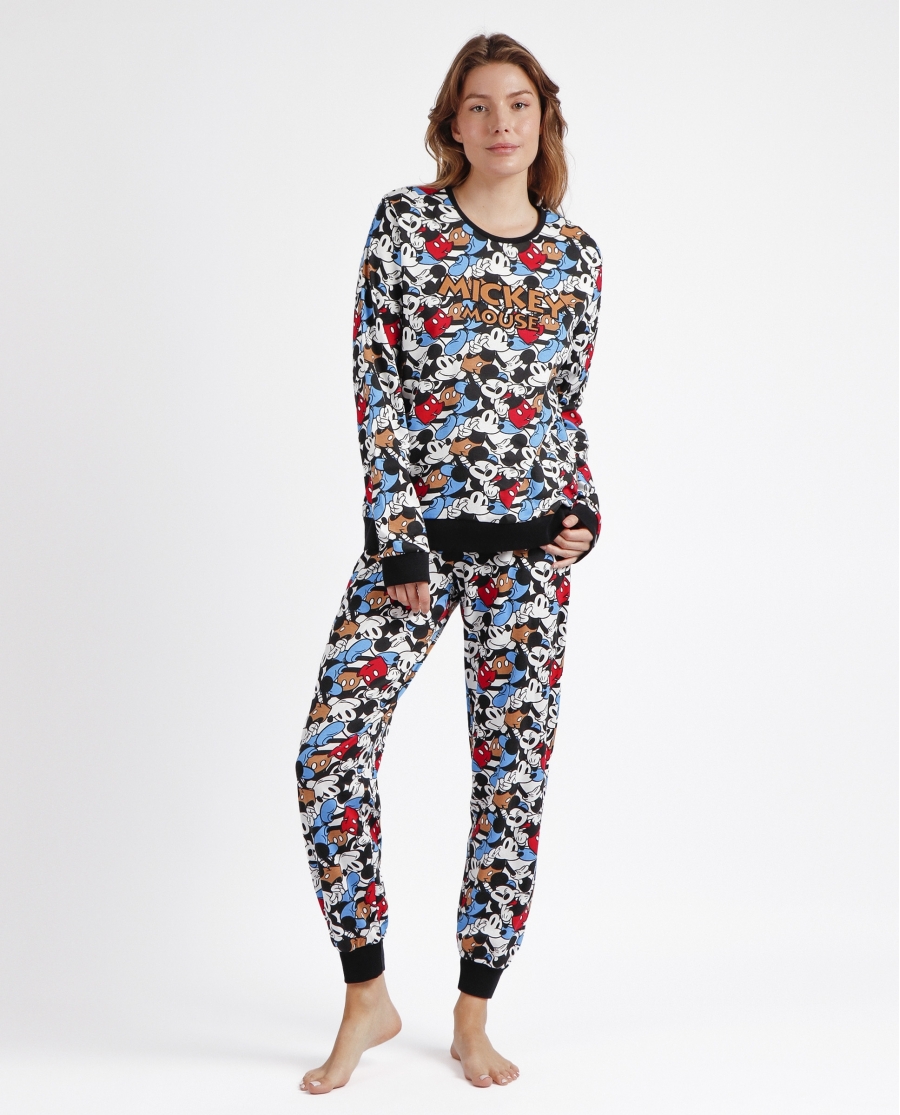 DISNEY Pijama Manga Larga Estampado Mickey Dreams para Mujer MULTICOLOR