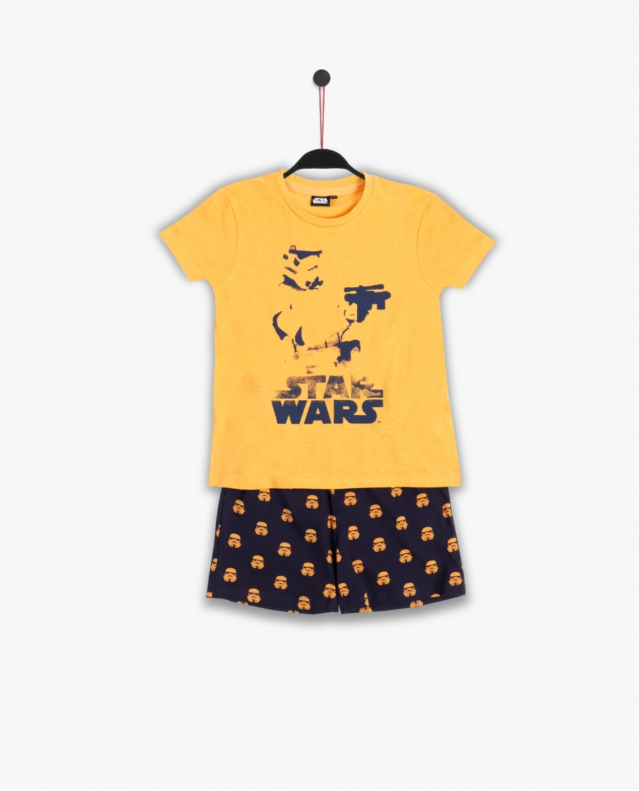 STAR WARS Pijama Manga Corta Trooper Vintage para Niño MOSTAZA