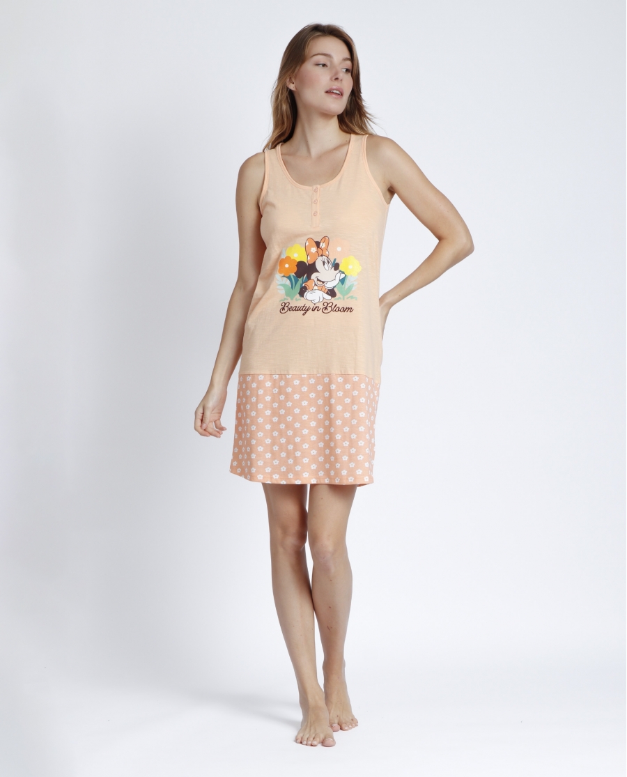 DISNEY Camisola Sin Mangas Minnie Flowers para Mujer PEACH