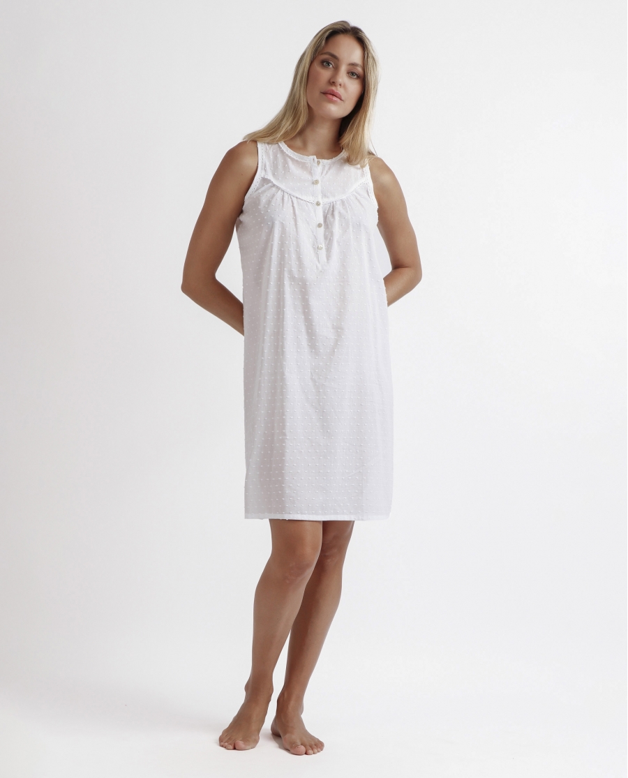 ADMAS CLASSIC Camisola Sin Mangas Classic Plumetti para Mujer BLANCO