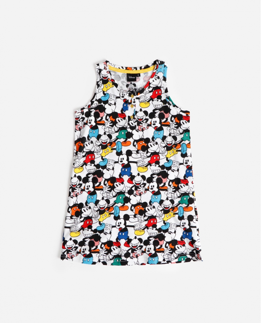 DISNEY Camisola Sin Mangas Mickey Fluor para Niña MULTICOLOR