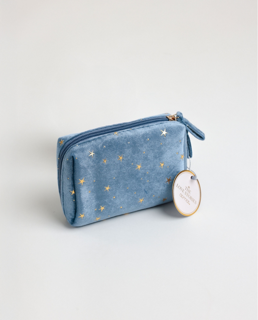 ADMAS Neceser Stars con Asa Velvet Vanity AZUL