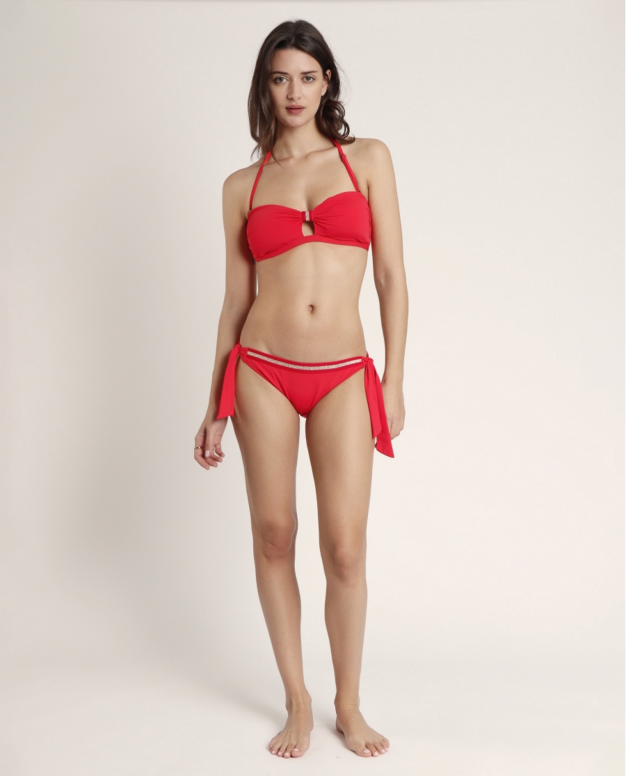 ADMAS Bikini Bandeau Sport Luxe para Mujer ROJO