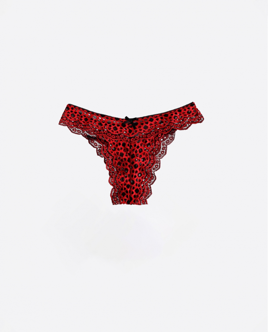 ADMAS Tanga Bicolor con Envase Regalo para Mujer ROJO