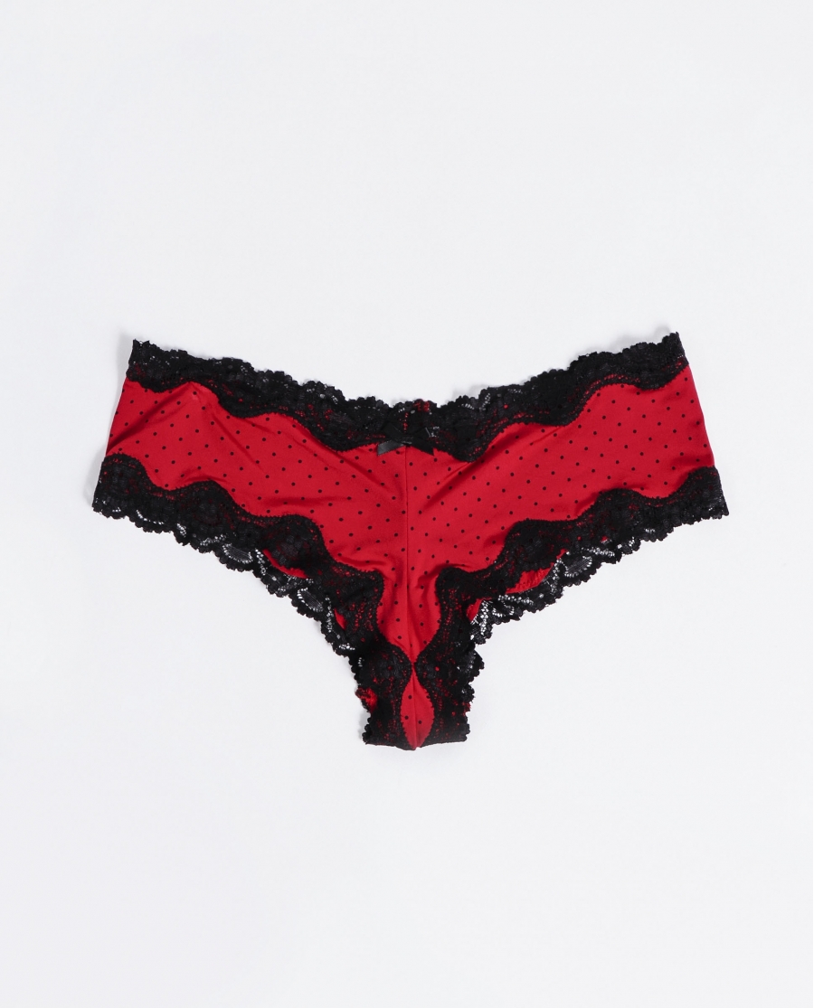 ADMAS Culotte Topos para Mujer, (Caja de 12 unidades) ROJO RUBÍ