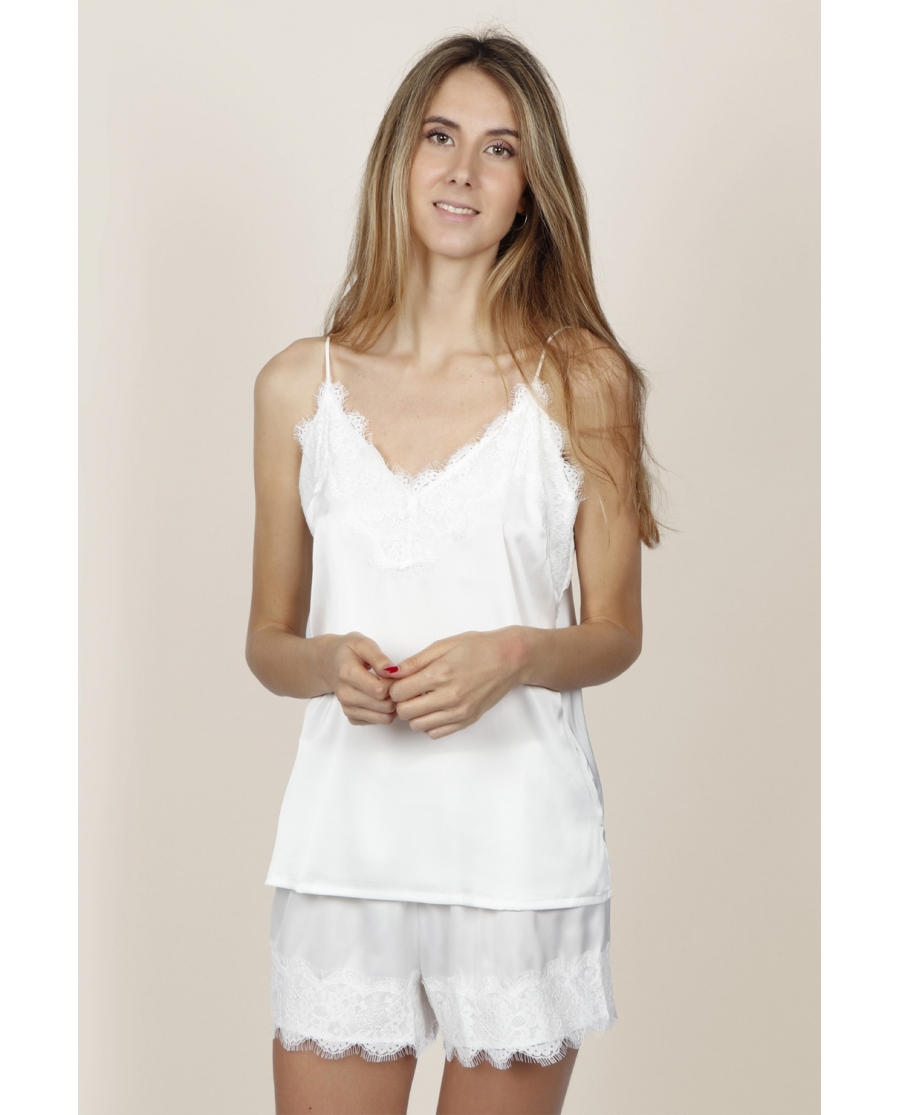 ADMAS CLASSIC Pijama Tirantes Soft Novia para Mujer BLANCO