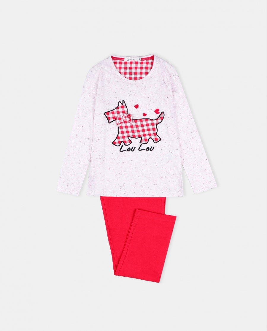 ADMAS Pijama Manga Larga Lou Lou Lovely para Niña FRAMBUESA