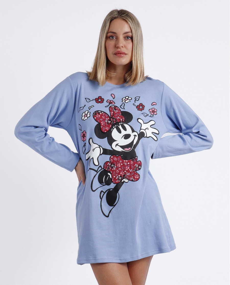 DISNEY Camisola Manga Larga Minnie Grow para Mujer AZUL