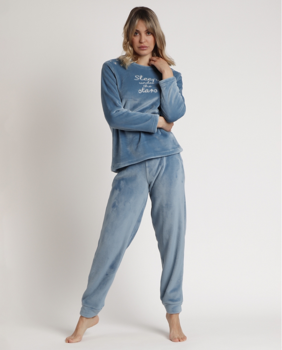 ADMAS Pijama Manga Larga Corel Star C para Mujer OCEANO