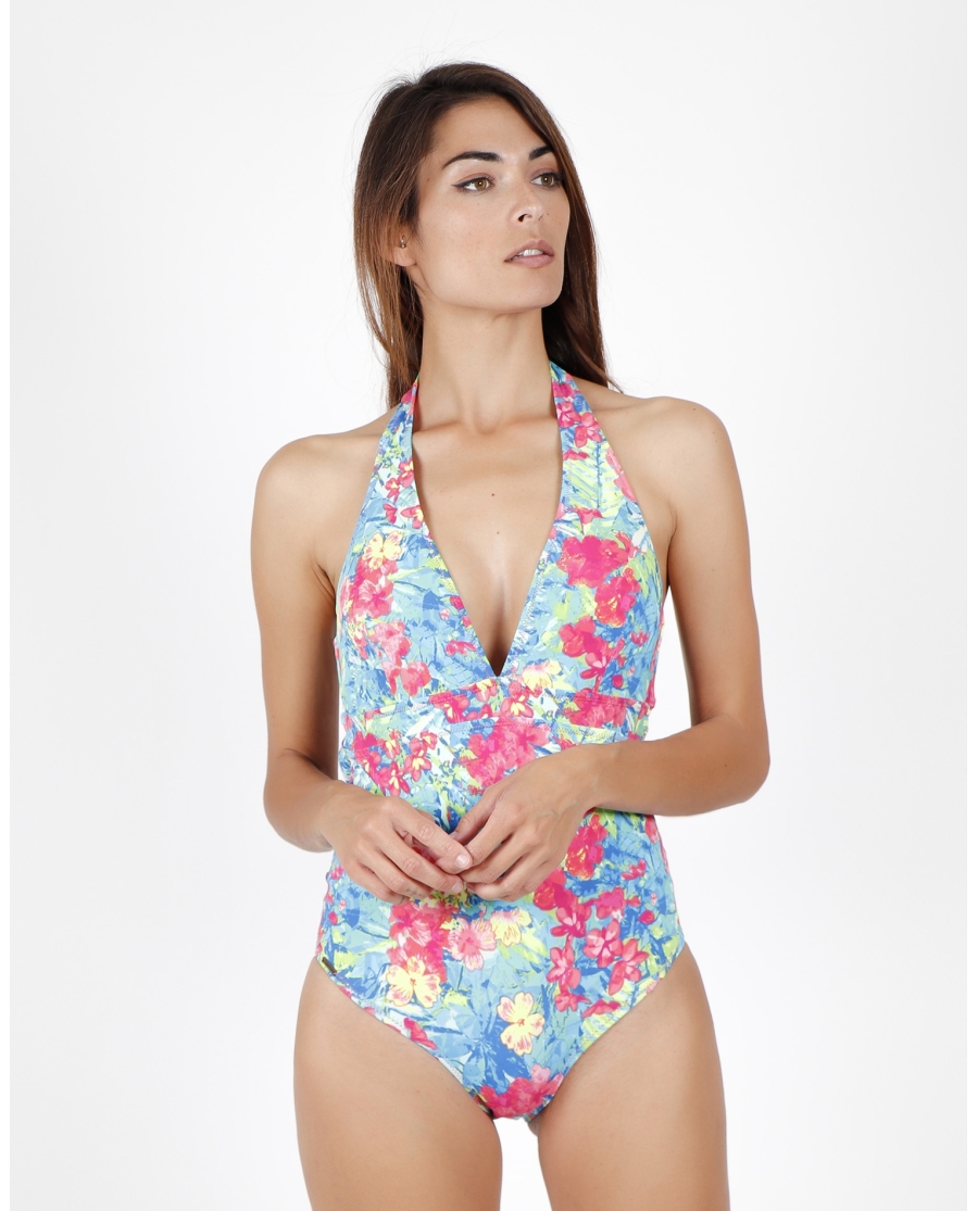 ADMAS Bañador Copa Bright Flowers para Mujer MULTICOLOR