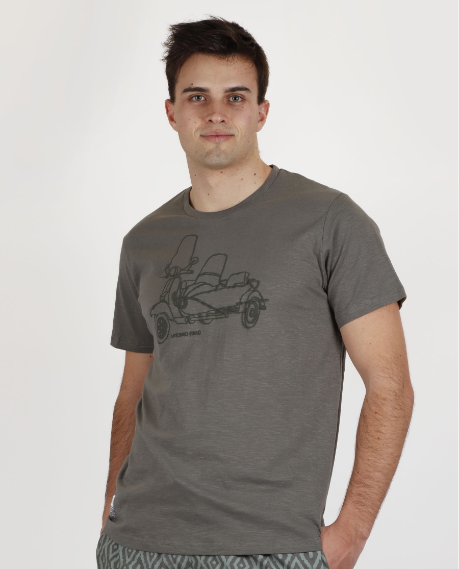 ANTONIO MIRO Camiseta Sidecar para Hombre CAQUI