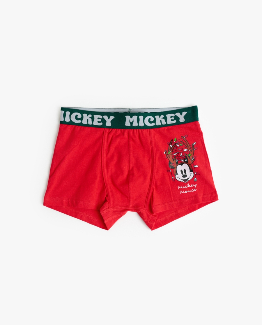 DISNEY Calzoncillo/Boxer Mickey Xmas Caja Metal Regalo para Hombre ROJO