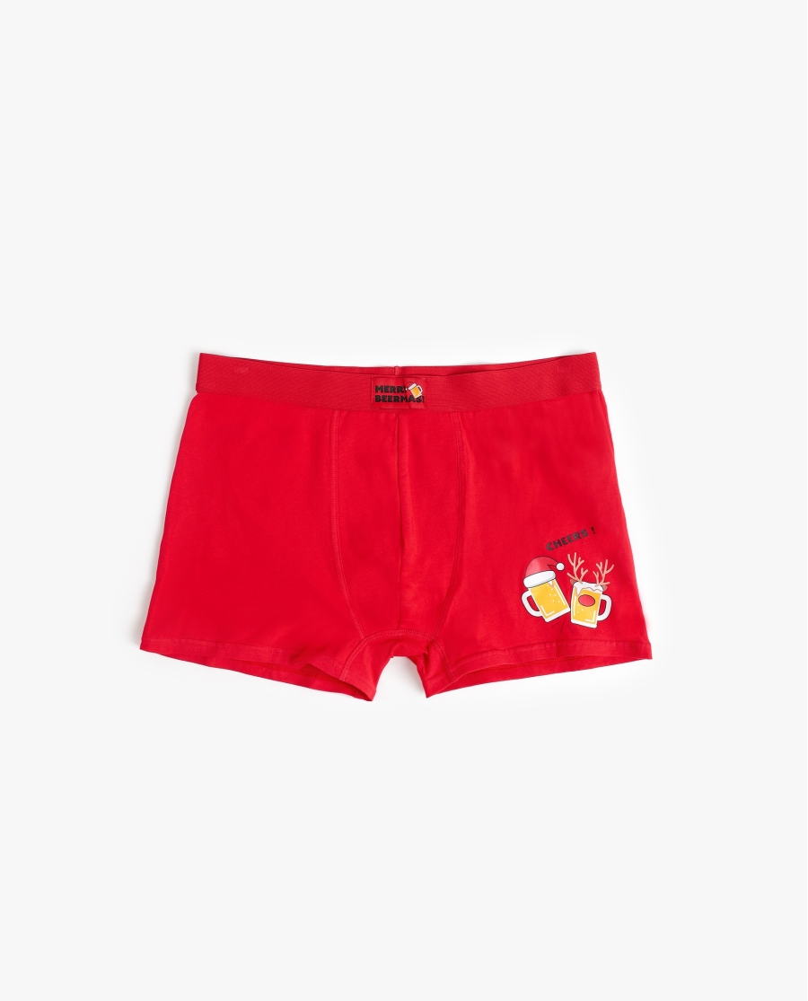 ADMAS Calzoncillo/Boxer Beermas para Hombre, (Caja 12 unidades) ROJO