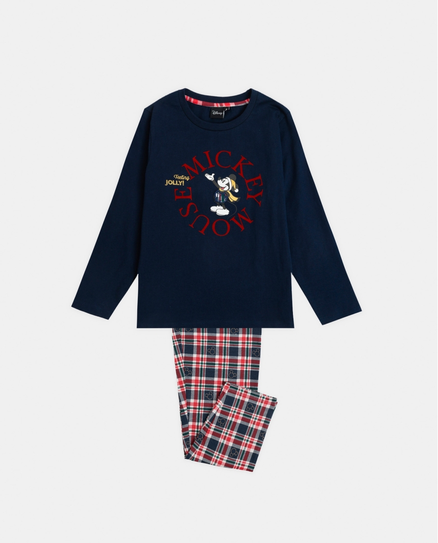 DISNEY Pijama Manga Larga Feeling Jolly para Niño MARINO