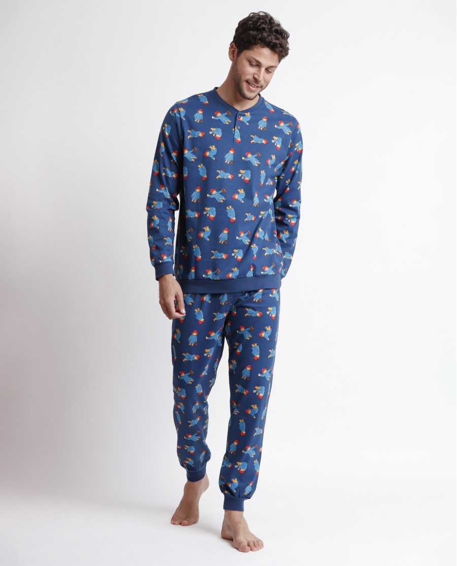 PADDINGTON Pijama Manga Larga Howdy para Hombre AZUL