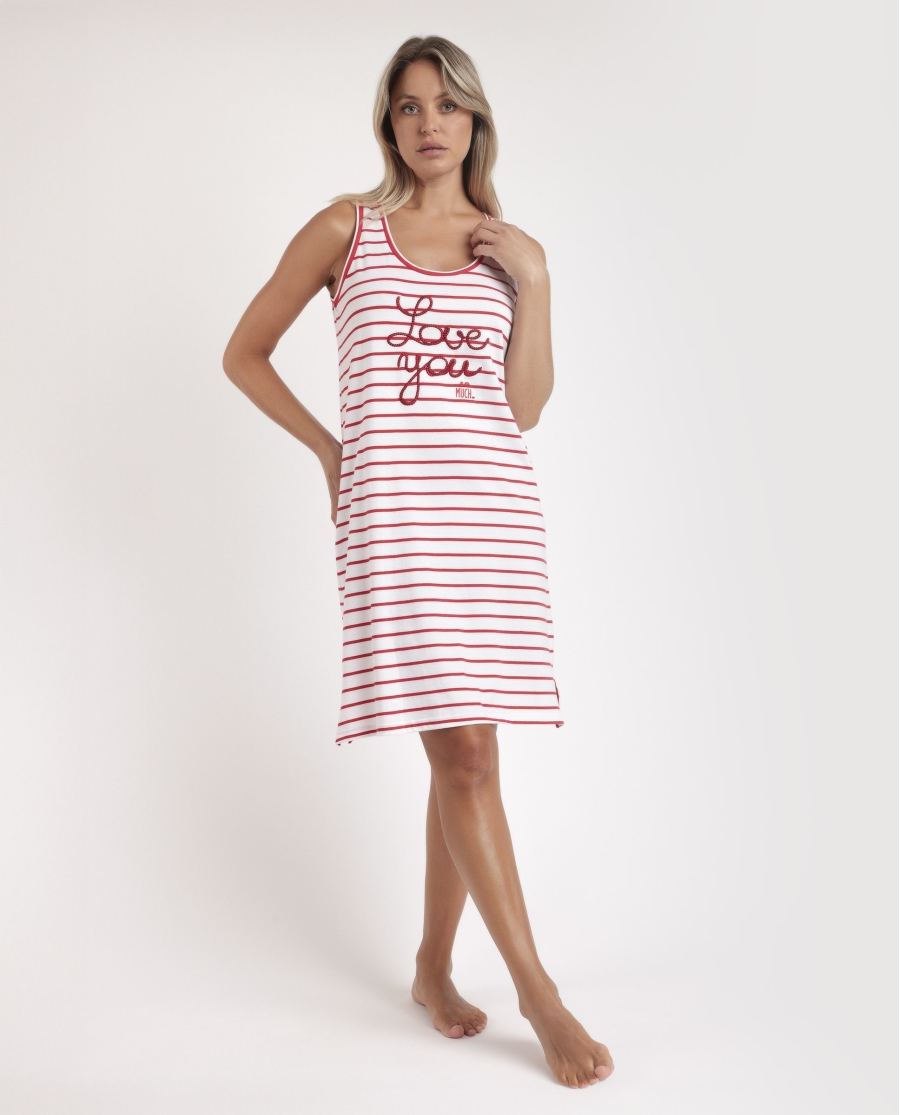 ADMAS Camisola Sin Mangas Sailor Club para Mujer ROJO